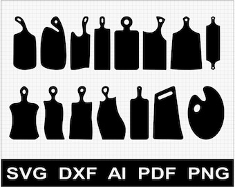 Set 1: 15x Charcuterie Serving Board pattern templates SVG / DXF / AI for cnc and woodworking