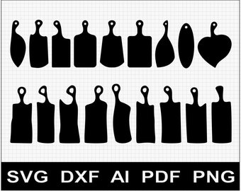 Set 4: 18x Charcuterie Serving Board pattern templates SVG / DXF / AI for cnc and woodworking