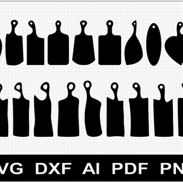 Set 4: 18x Charcuterie Servierbrett Muster Vorlagen SVG / DXF / AI für CNC und Holzbearbeitung