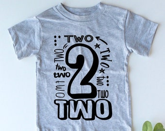 Second Birthday Shirt - Two years old - Birthday Boy Shirt - Birthday Girl Shirt - Gift idea for 2 year old - Present for 2nd birthday