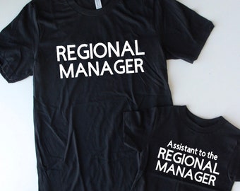 Regional Manager - Office Shirt - Michael Scott - Dwight Schrute - Daddy and Me - Fathers Day Present - Dad Gift