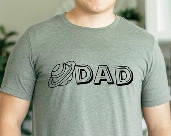 Papa mit Planeten - Passende FamilienHemden - Papa von Geburtstagskind - Weltraum Party - Weltraum Party - Passende Planeten Shirt