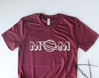 Mama mit Planeten - Passende FamilienHemden - Geburtstagsmutter Junge - Weltraum Party - Weltraum Party - Passende Planeten Shirt