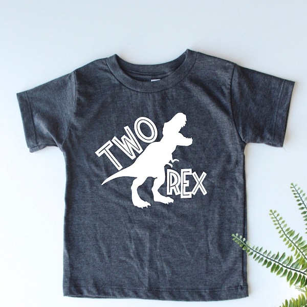 Two Rex - 2nd Birthday Dinosaur Shirt - 2 Years Old - Dinosaur Party - Dino Shirt - T Rex Birthday Shirt - gift for two year old - T Rex