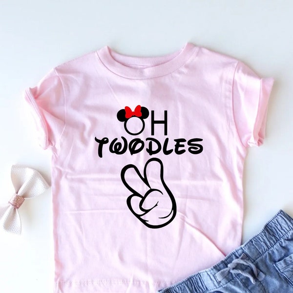 OH Twodles - 2nd Birthday Shirt - Party - 2 Two Years Old - Mouse - Club House - Birthday Party - Second Birthday Party - Trendy