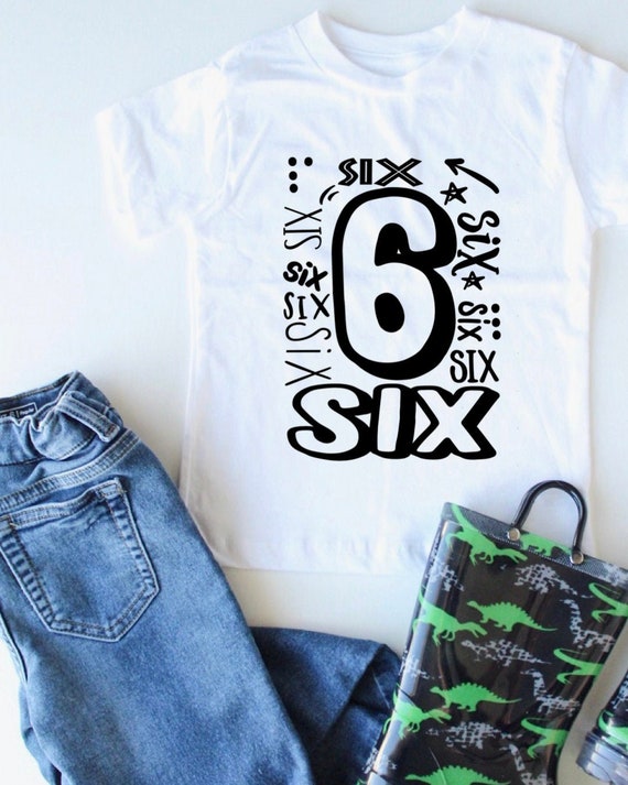 Six Shirt Boy Girls 6th Birthday 6th Birthday Shirt Boy Im Six Tee Cute 6th Birthday Shirt Six Birthday Shirt Boys 6th Birthday Shirt