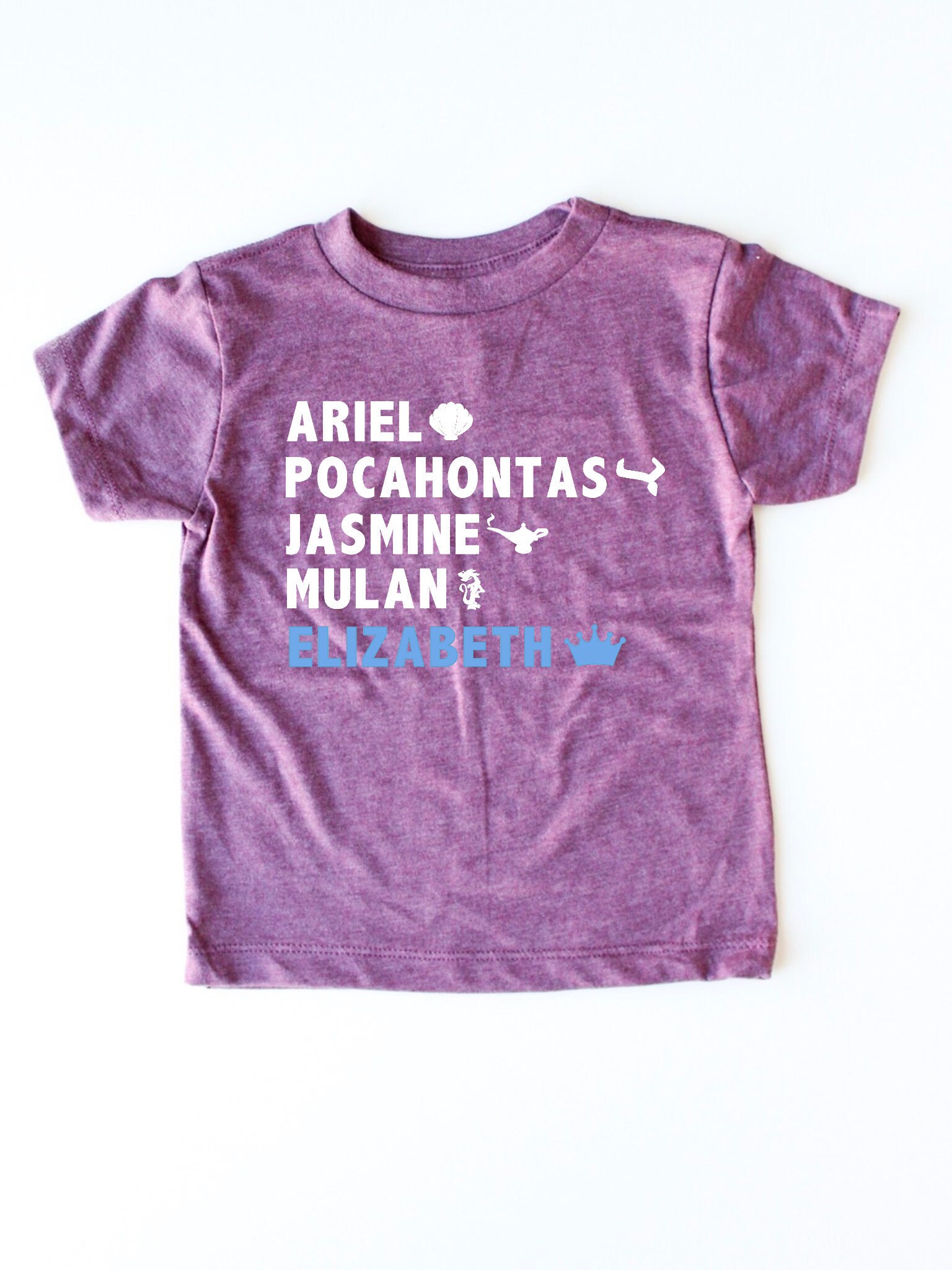 Custom Princess Shirt Your Child's Name Ariel | Etsy