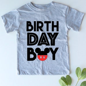 Mouse Birthday Boy Shirt Mouse ears Birthday Shirt Trendy Kids Birthday Shirt Kids Style Boy Birthday Birthday Shirt for Boys image 1