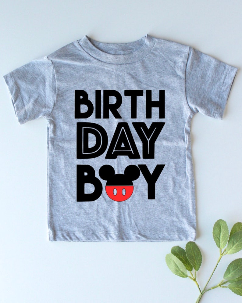 Mouse Birthday Boy Shirt Mouse ears Birthday Shirt Trendy Kids Birthday Shirt Kids Style Boy Birthday Birthday Shirt for Boys image 1