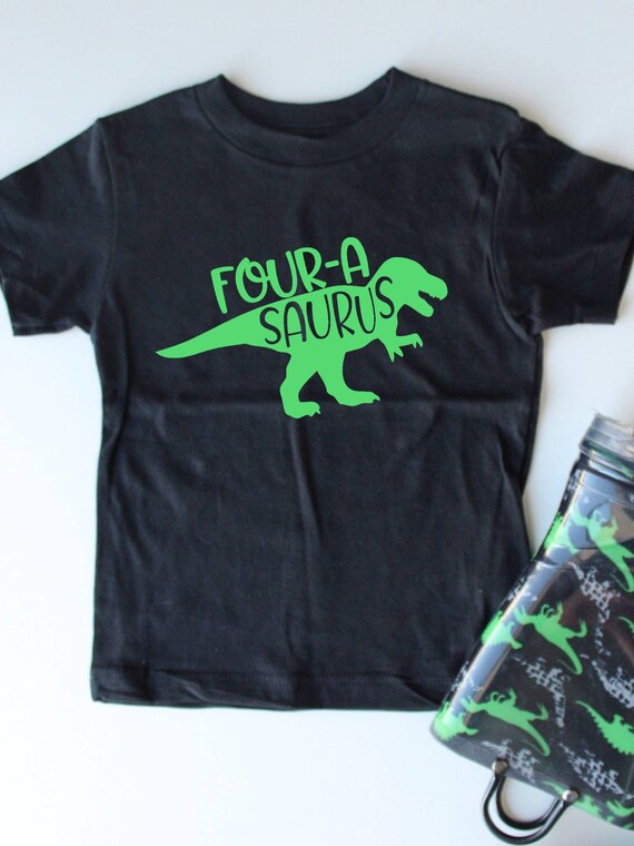 Four-a-saurus 4th Birthday Dinosaur 