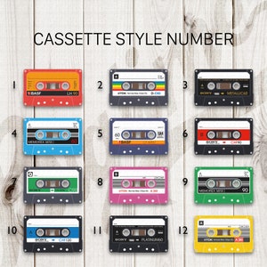 3 Custom Retro Cassette Poster Print Personalised Music Mix Tape Wall Illustration Art Choose Your Style & Label image 6