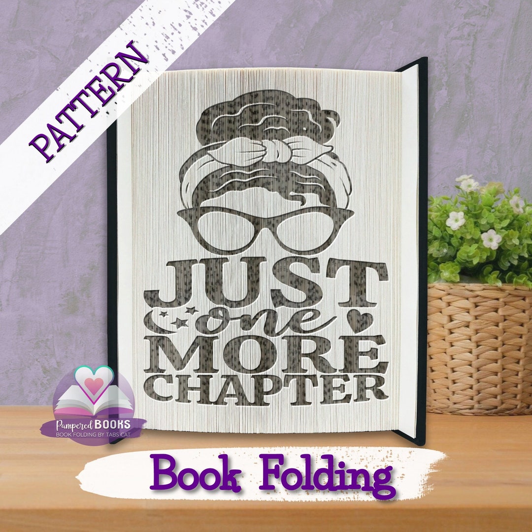Just One More Chapter Book Folding Pattern: Well Read Woman (PDF) Messy ...