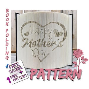 Gelukkig Moederdagboek vouwpatroon + gratis tutorial en download pdf met bloemenpatroon | Eenvoudig zelf knutselen met boeken