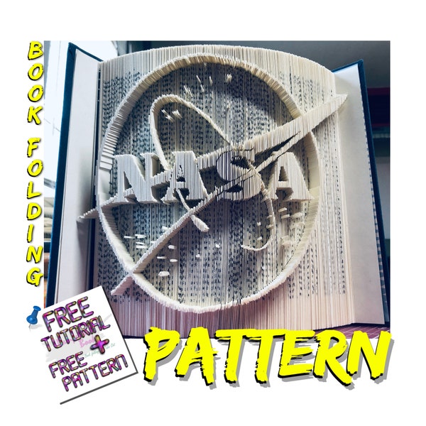 NASA Meatball Book Folding pattern | Free Instructions & beginners Pattern Pdf download | DIY aerospace engineer gift, geek crafts