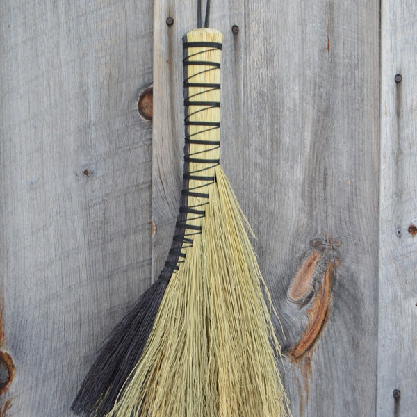 Handcrafted Turkey Wing Whisk Broom~Black