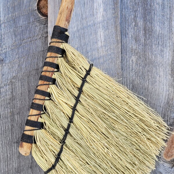 Handmade Whisk Broom with Wooden Handle