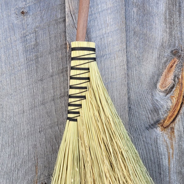 Handmade Whisk Broom with Black Walnut Handle