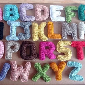 Crochet letter keychains