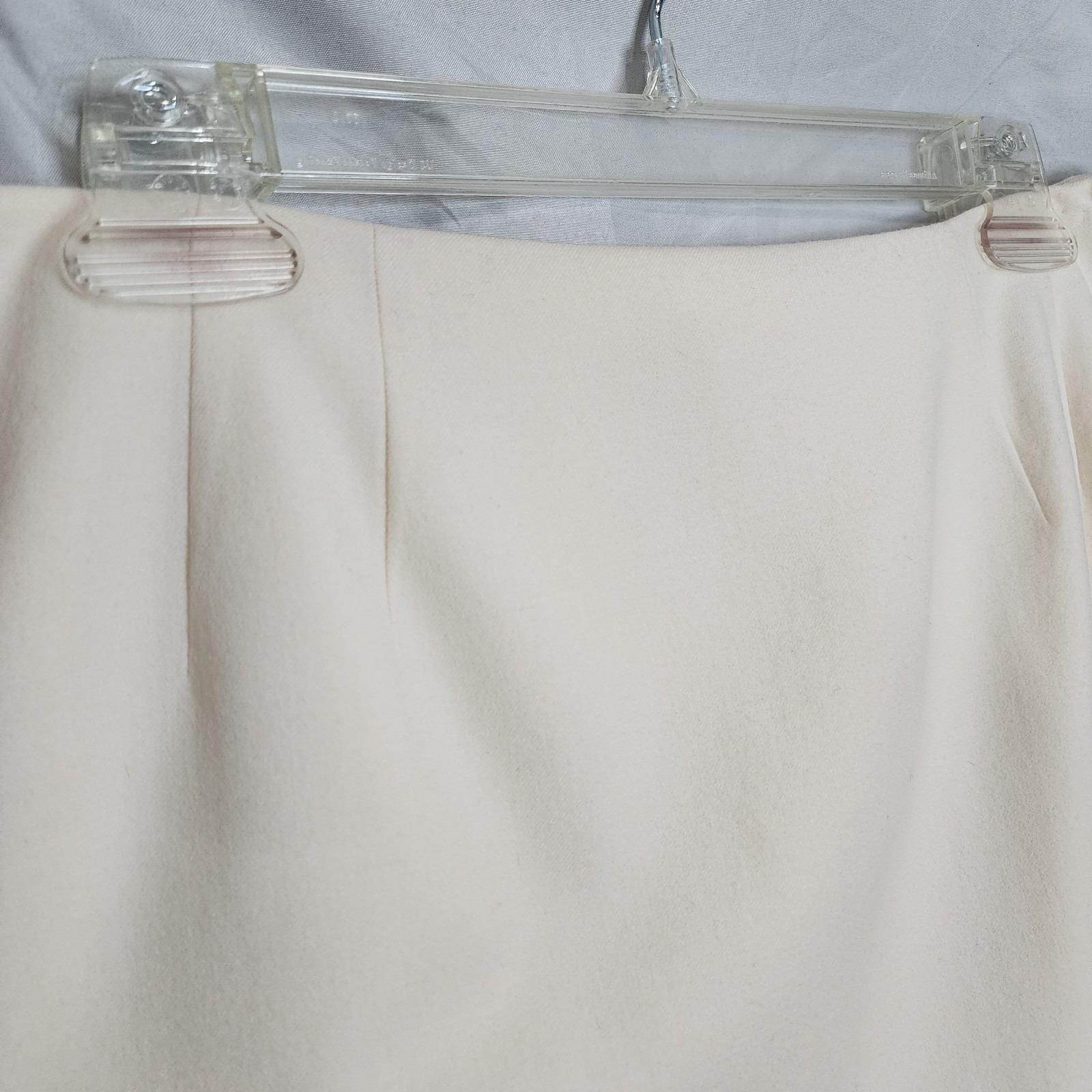 Tara Jarmon Taille 40 Superbe jupe doublée beige en coton mélangé skirt