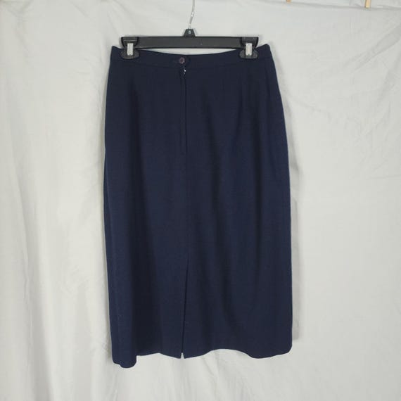 ALBERT NIPON Size 4 (vintage 8)  2pc Navy Wool & … - image 7