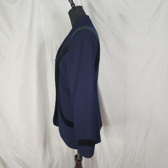 ALBERT NIPON Size 4 (vintage 8)  2pc Navy Wool & … - image 4