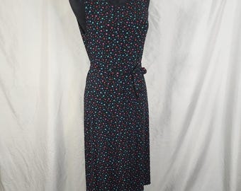 Vintage! NORM THOMPSON Size Medium Ribbed Stretch Knit Sleeveless Belted Maxi