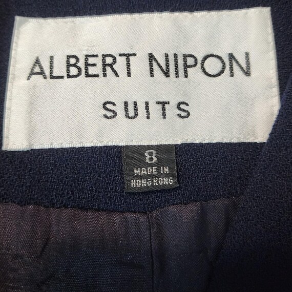 ALBERT NIPON Size 4 (vintage 8)  2pc Navy Wool & … - image 9