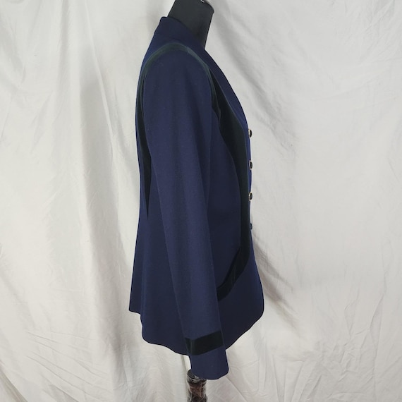 ALBERT NIPON Size 4 (vintage 8)  2pc Navy Wool & … - image 3