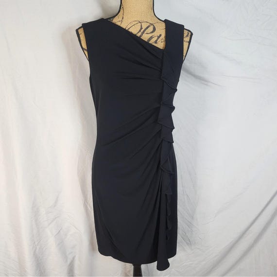 Vtg SCARLETT NITE Size 12 Asymmetric Cascading Ruffle Stretch Knit Sheath  Dress - Etsy Israel