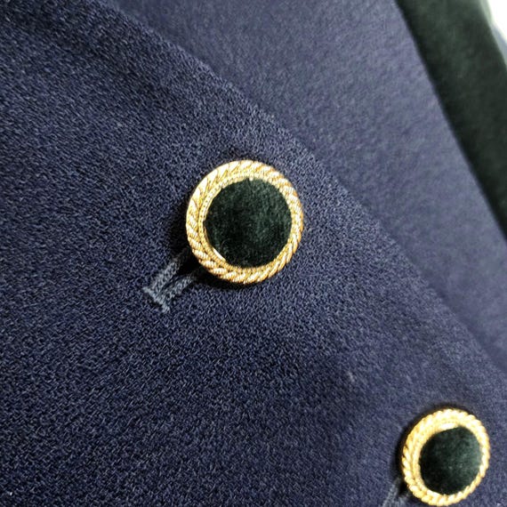 ALBERT NIPON Size 4 (vintage 8)  2pc Navy Wool & … - image 10