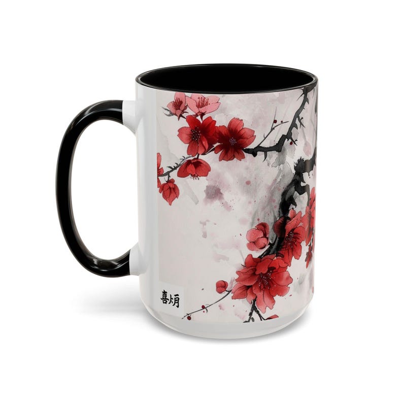 Floral Coffee Mug: Elegant Hand-Painted Style Accent Cup image 6