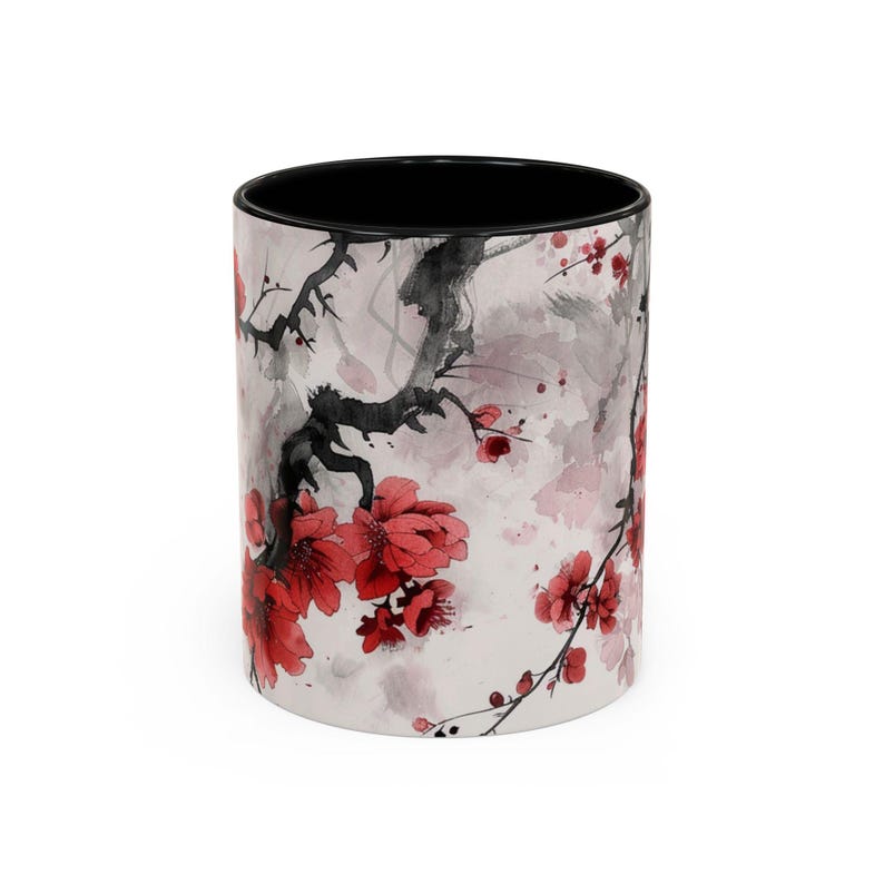 Floral Coffee Mug: Elegant Hand-Painted Style Accent Cup image 2