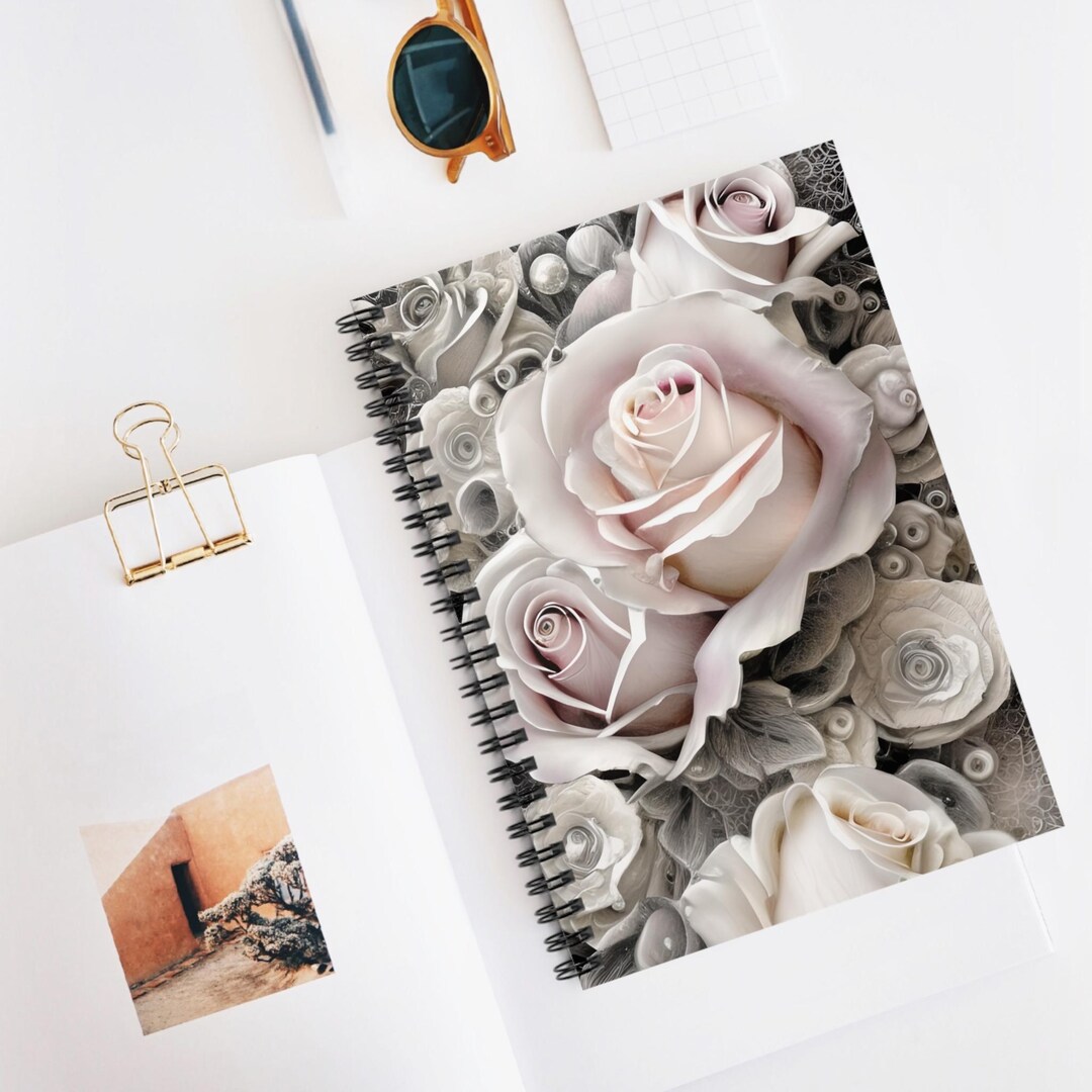 Vintage Floral Whimsical Bridal Floral Spiral Notebook 10 - Ruled Line ...