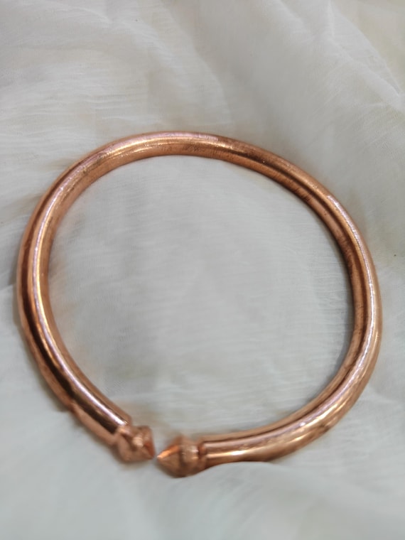 Handmade copper kada adjustable size made with pure copper weight approx 50gm.