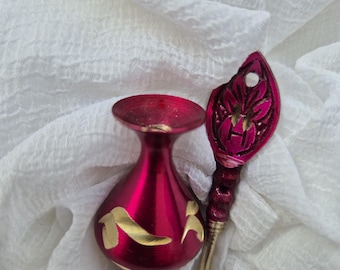 Handmade Craft Brass Made Surma Dani for women to carry eyelliner powder