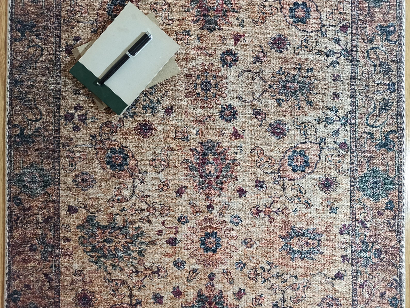 Kelim Runner Teppich Beige und Pastell grün Orinetal | Etsy