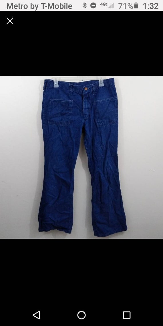 Men's 36x32 Vintage wrangler blue Bell blue jeans