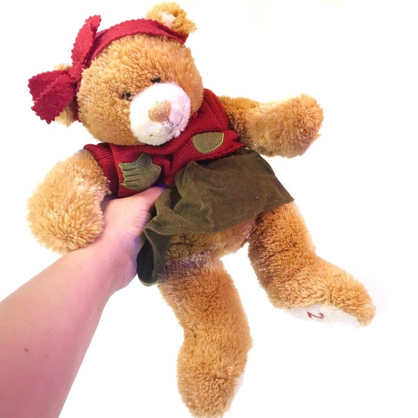 Mary Meyer "JOY" Teddy Bear Christmas Plush Retired Discontinued 2007 CottageCore Country Bear