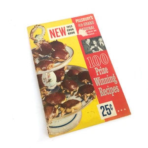 Pillsburys 4th Grand National 1953 Kochbuch 100 preisgekrönte Rezepte Vintage Rare Hard to Print Ephemera