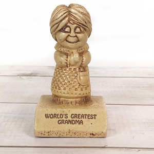 WORLD&#39;S GREATEST GRANDMA Sillisculpt Paula 1972 W-246 Vintage Sculpture Figurine