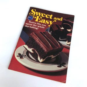 Pillsbury Sweet & Easy Cookbook Pillsbury Promotional Cook Book Pamphlet Softcover Bars Cookies Fondue Recipes