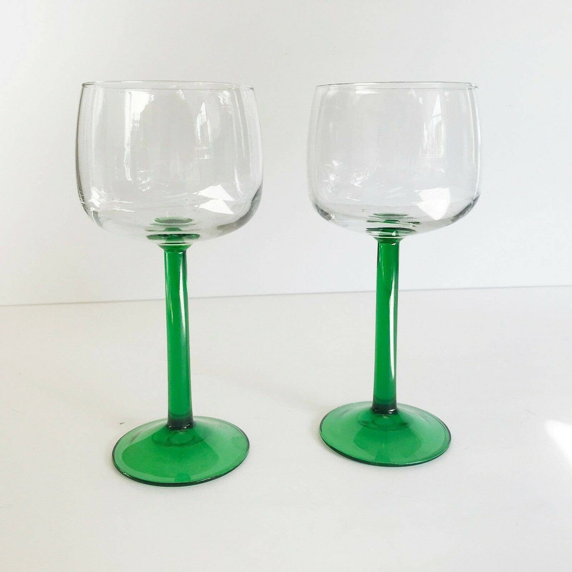 Luminarc France Green Stem Wine Glasses Set Of By Modernismus My XXX