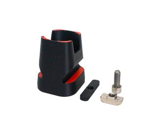 Soporte para volante Fanatec (QR2 y QR2 Lite) con colores de acento / Montaje en pared o extrusión serie 40 / Accesorios para simulación de carreras