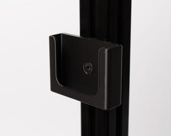 Soporte para teléfono para plataforma de simulación de perfil de aluminio (serie 40) / Compatible con iPhones estándar (no Max) con la mayoría de las fundas / Accesorios para carreras de simulación