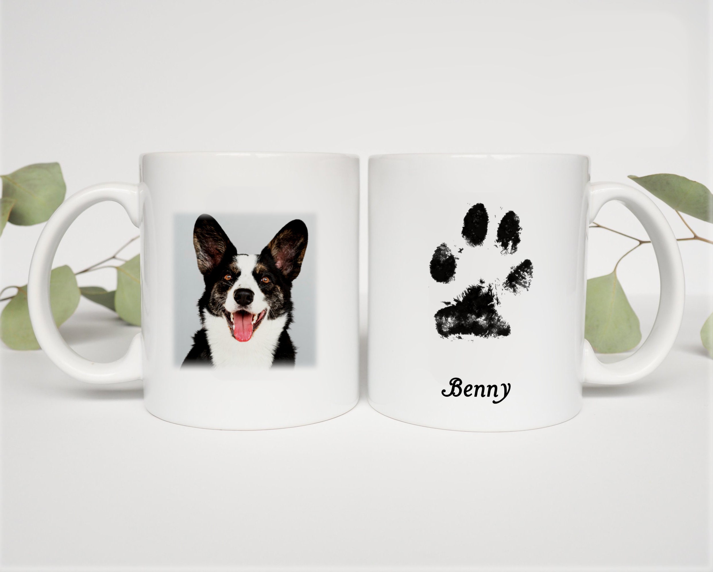 Customised Actual Paw Print Mug Create a mug with your dog | Etsy