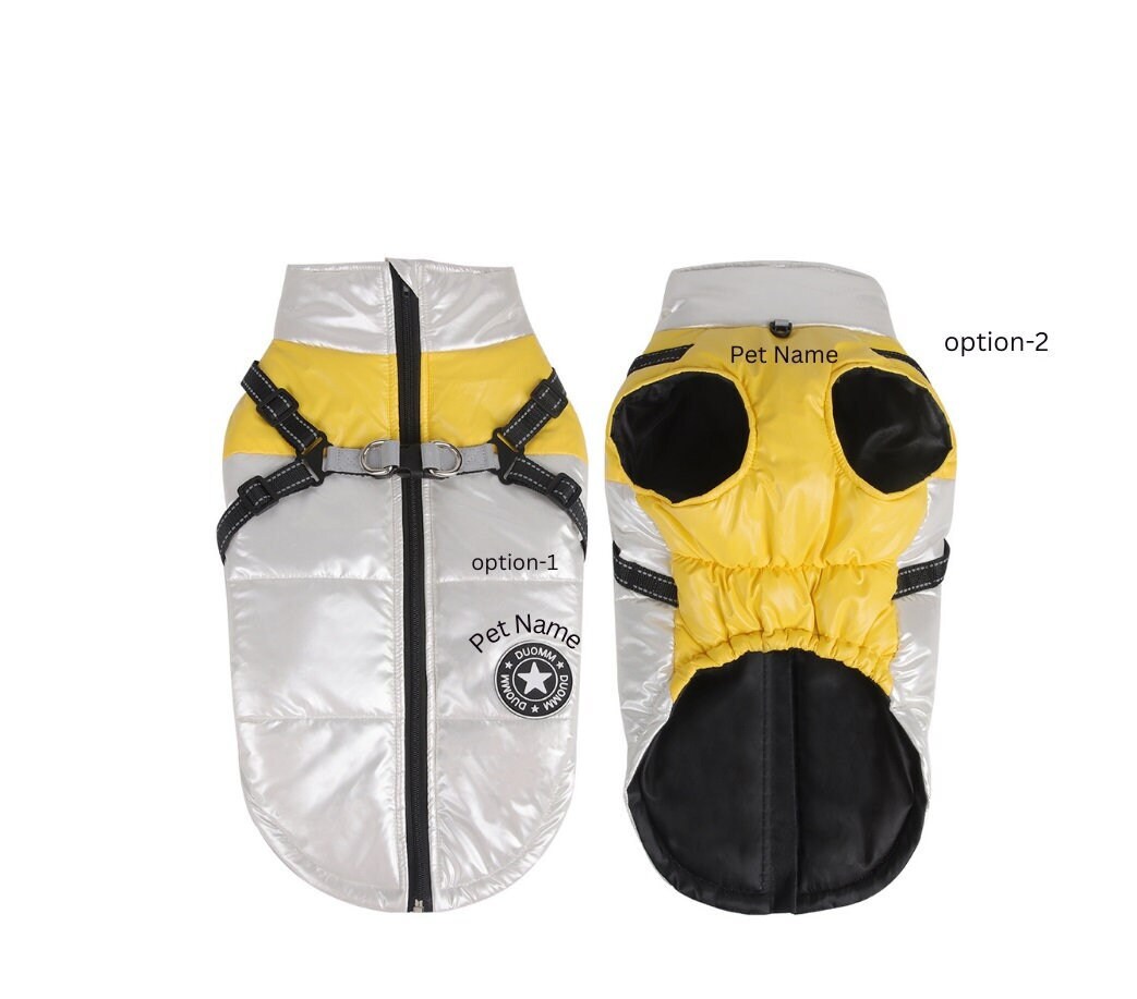 Dog Raincoat Pet Jacket Dog Insulated Raincoat With Harness Etsy