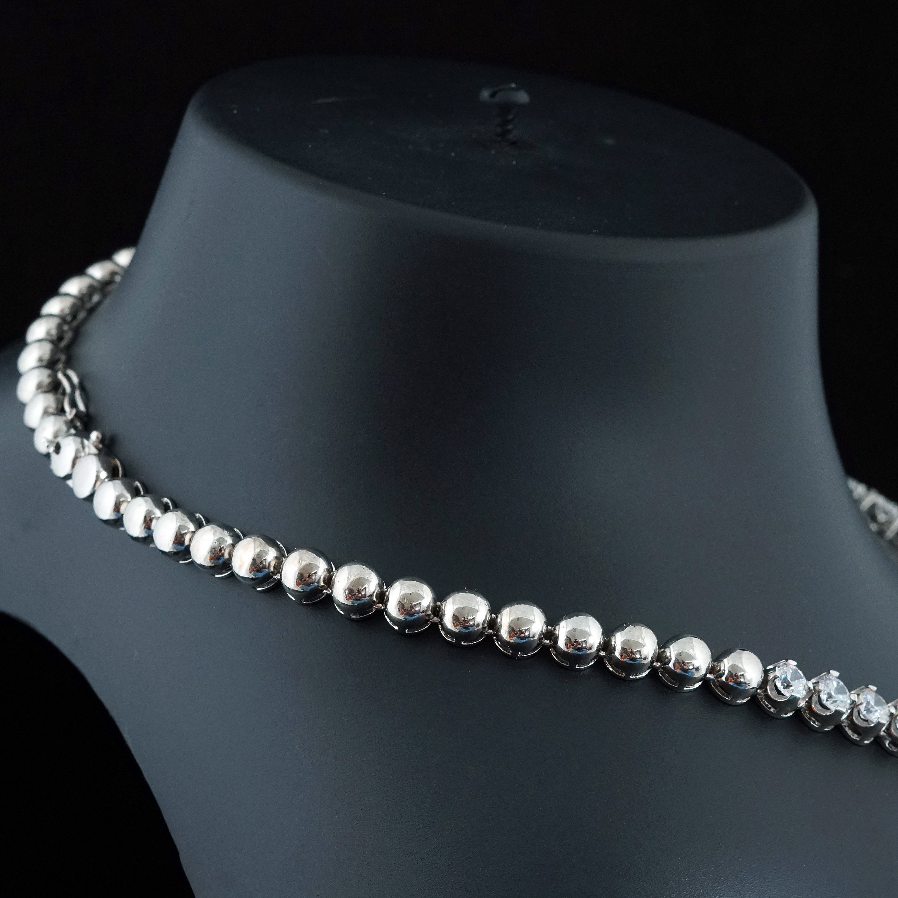 Single Line Diamond Necklace Over Sterling 925 Silverfor - Etsy UK