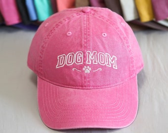 Casquettes de maman chien, chapeau brodé en coton lavé
