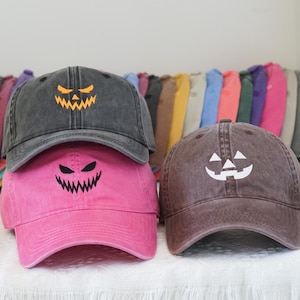 Halloween Embroidered Baseball Hat: Custom Spooky Ghost Cap