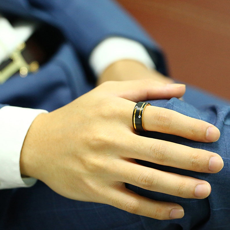 Men Tungsten Ring Black Tungsten Carbide Ring Men/'s Wedding Ring Mens Tungsten Wedding Band Engraved Anniversary Gift Men/'s Gift